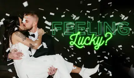 Kissing couple just won a wedding contest for free suits