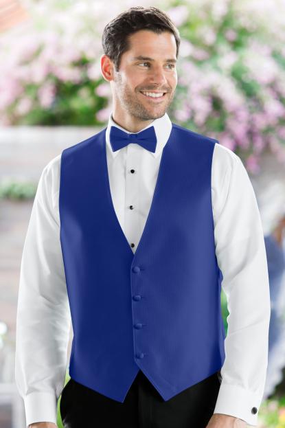 Herringbone Royal Blue Vest