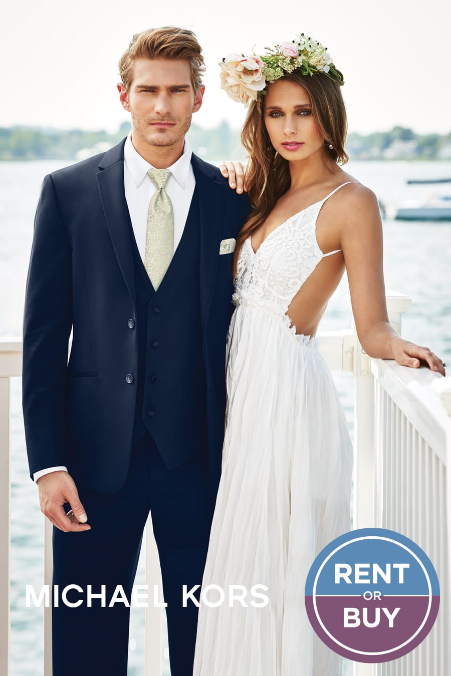 Michael Kors Navy Sterling Wedding Suit Rent or Buy for your wedding